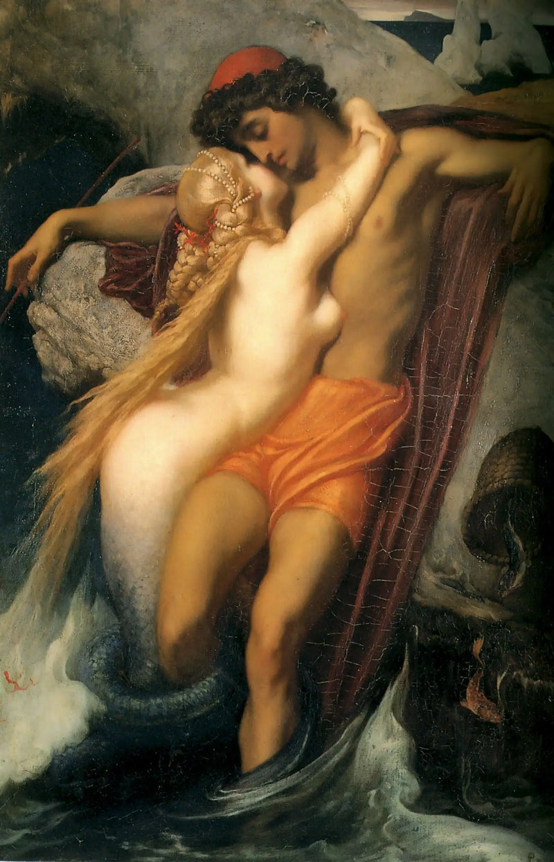 Rybak i syrena. - Frederic Leighton