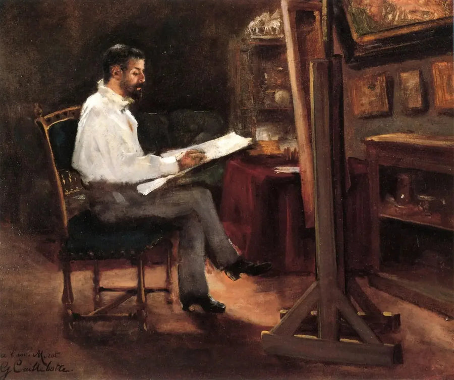 Malarz Morot w swoim atelier - Gustave Caillebotte