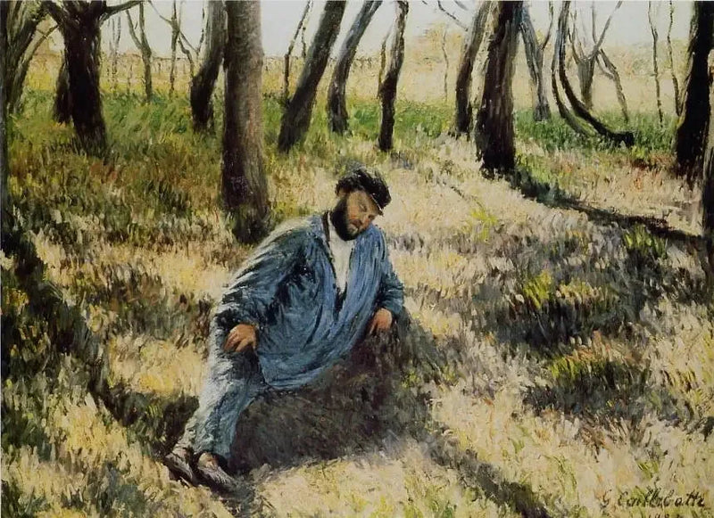 Ojciec Magloire leżący w lesie - Gustave Caillebotte