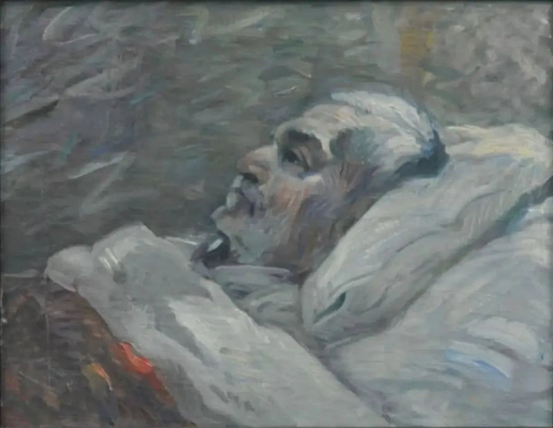 Ojciec na łóżku chorym I - Franz Marc