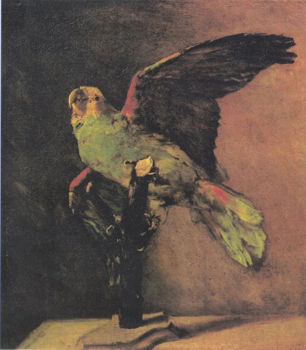 Reproduction du tableau « Le perroquet vert - Vincent van Gogh » par Alpha Reproduction en peinture à l’huile