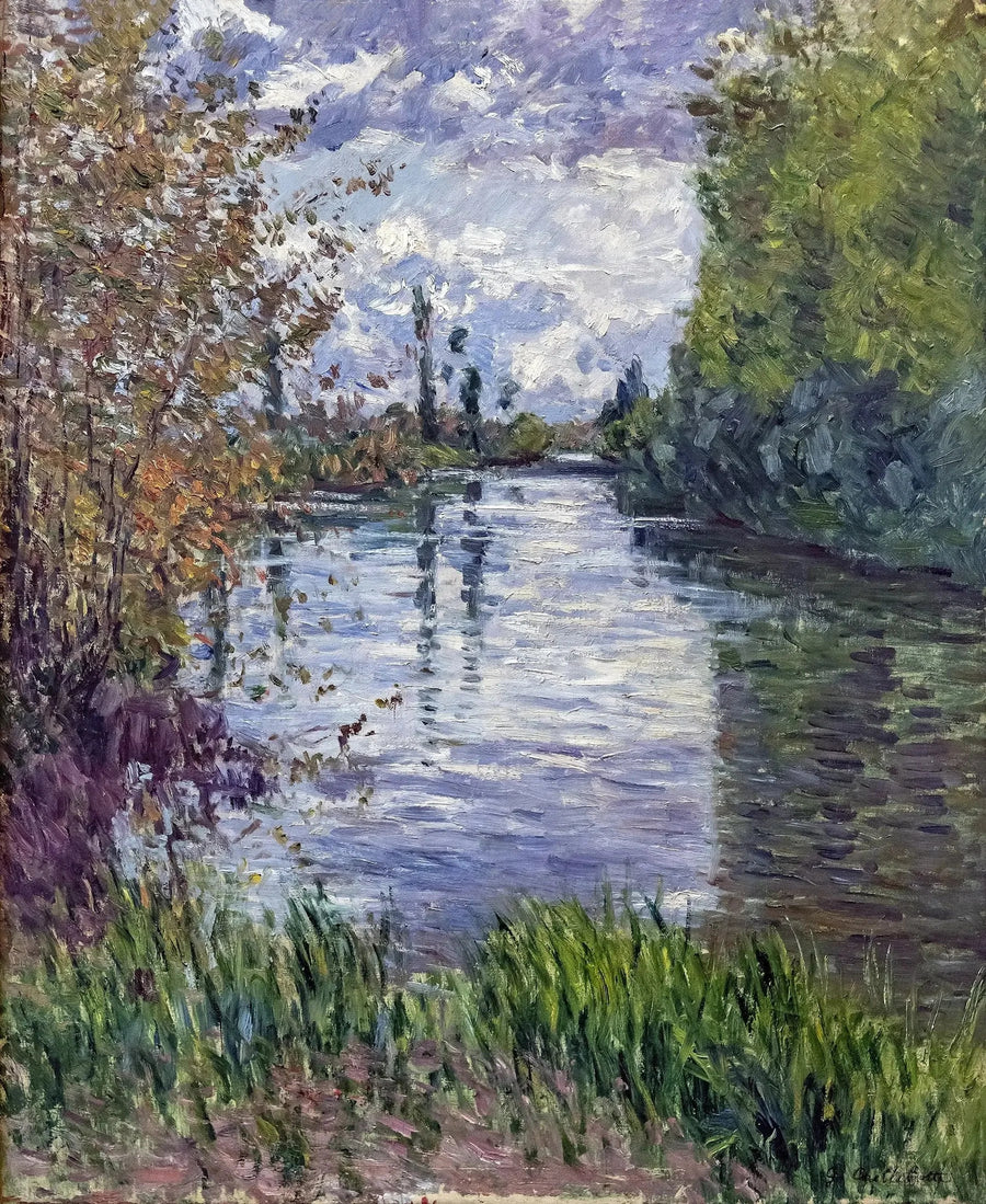 Mały ramię Sekwany jesienią - Gustave Caillebotte