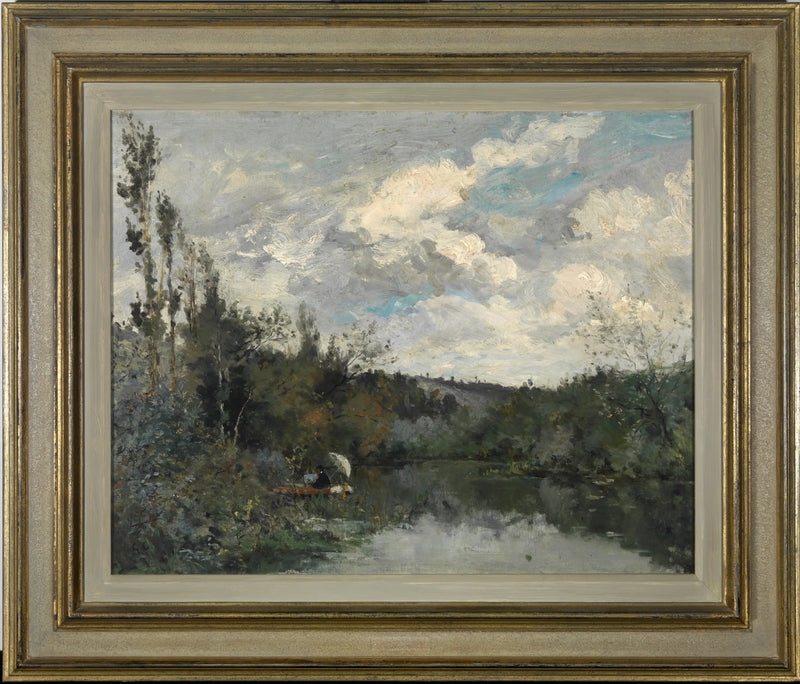 Małe jezioro w lesie - Gustave Caillebotte
