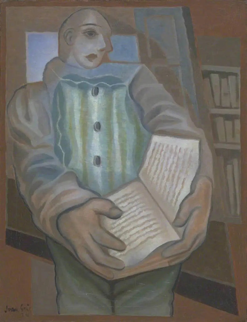 Pierrot z książką - Juan Gris