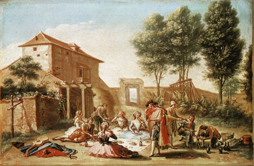 Le pique-nique à la campagne - Francisco Bayeu image 1 reproduction réalisée par Alpha Reproduction