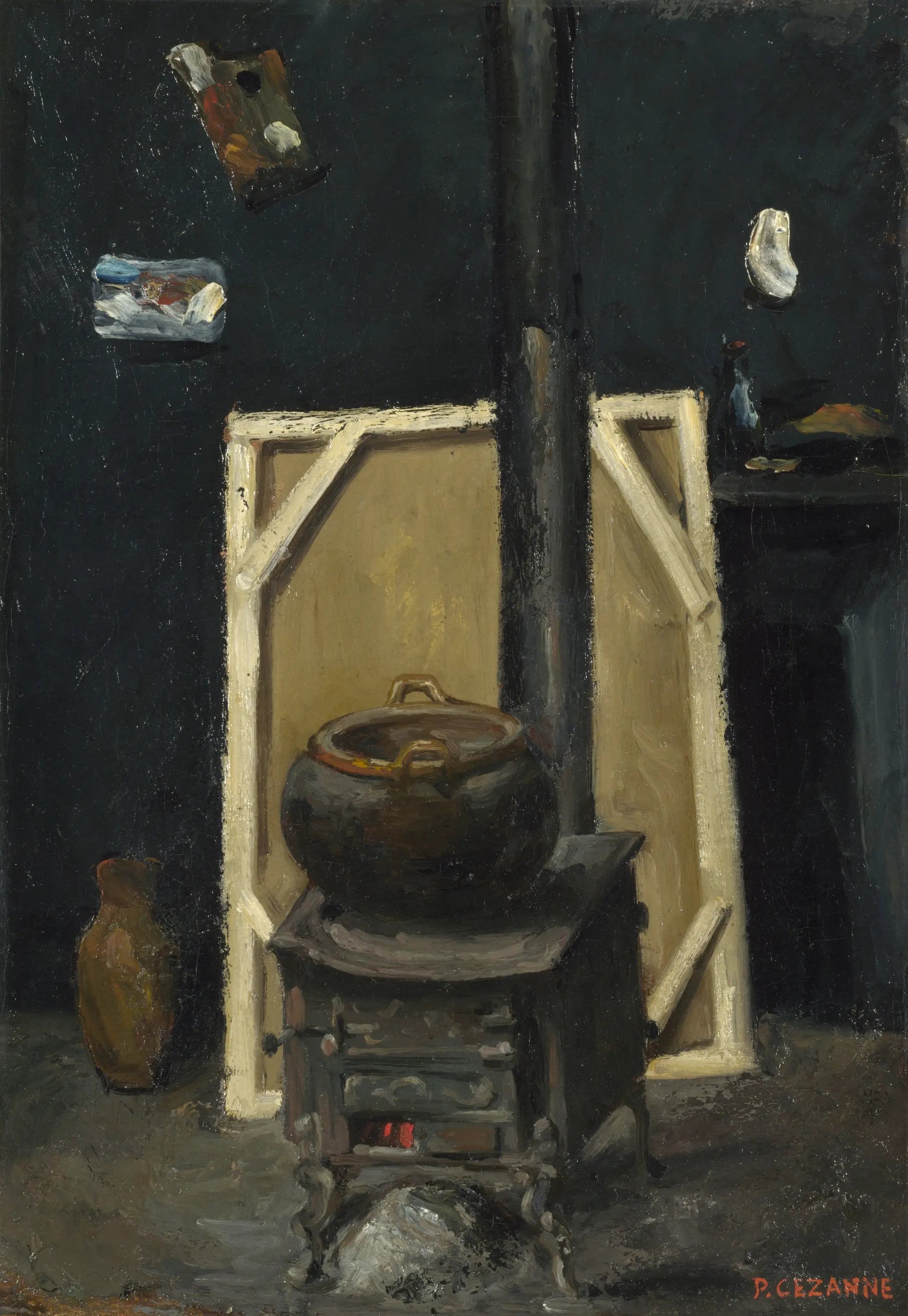 Reproduction du tableau « Le Poêle de l'atelier - Paul Cézanne » par Alpha Reproduction en peinture à l’huile