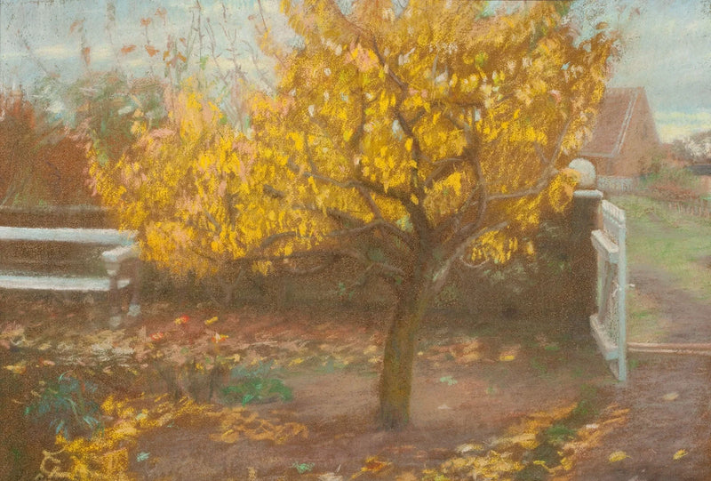 Grusza z przedogrodu Ancher, jesienią. - Anna Ancher