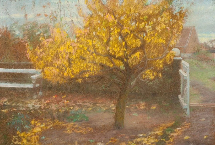 Grusza z przedogrodu Ancher, jesienią. - Anna Ancher