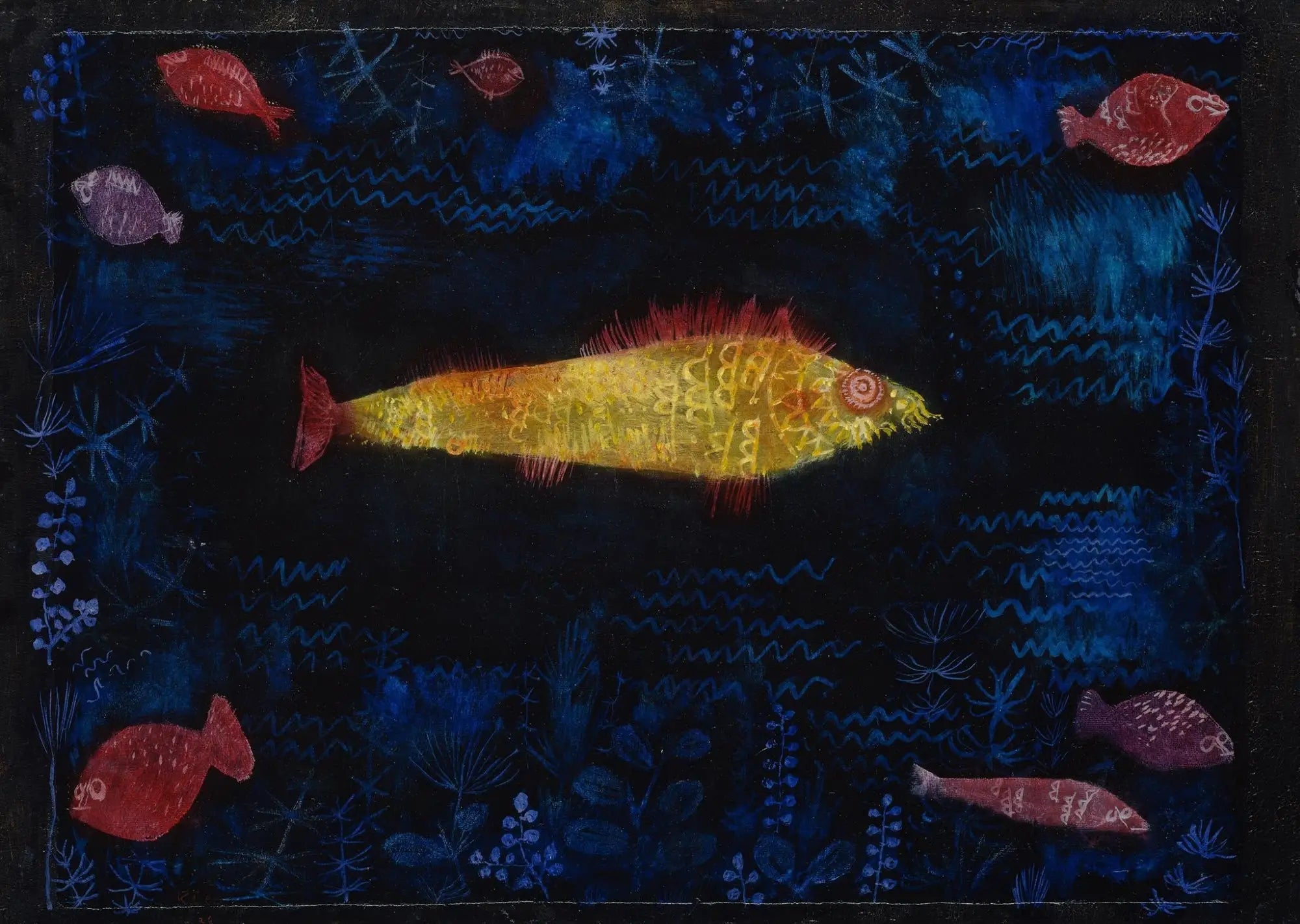 Le poisson rouge - Paul Klee image 1 copie de tableau peinte à la main