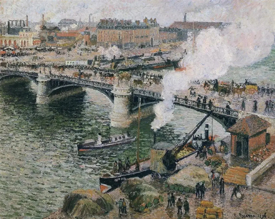 Most Boieldieu w Rouen - Camille Pissarro