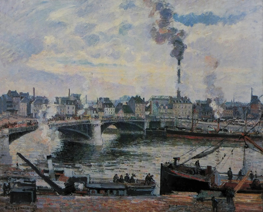 Most Boieldieu i przedmieście Saint-Sever w Rouen - Camille Pissarro