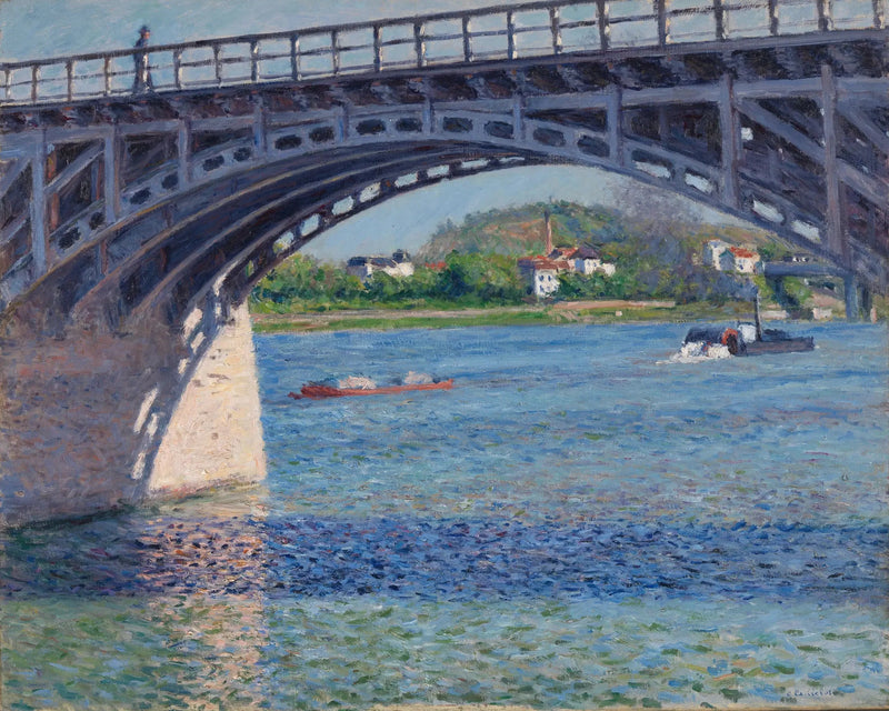 Most w Argenteuil i Sekwana - Gustave Caillebotte