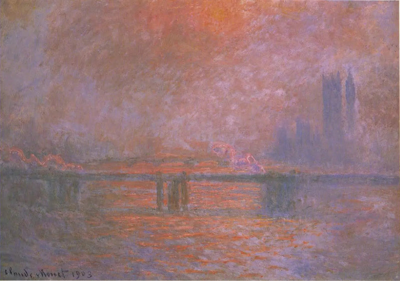 Most Charing Cross, Tamiza - Claude Monet