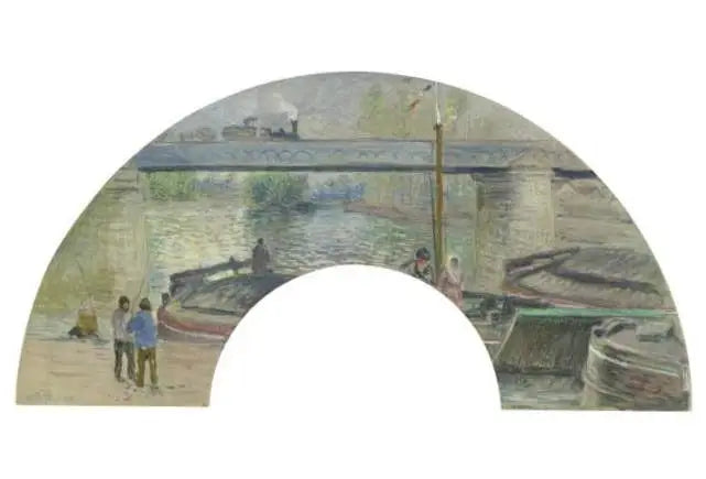Most kolejowy w Pontoise - Camille Pissarro