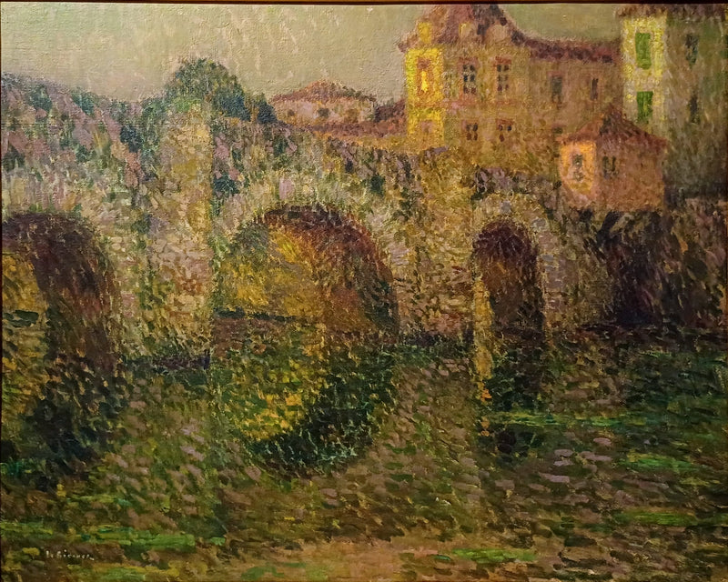Most w Clisson o zmierzchu - Henri Le Sidaner