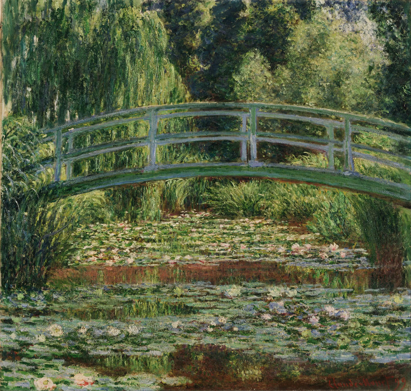 Japoński mostek spacerowy i staw z liliami wodnymi, Giverny - Claude Monet