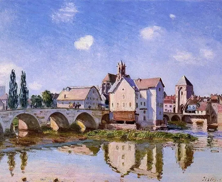 Most Moret w słońcu - Alfred Sisley