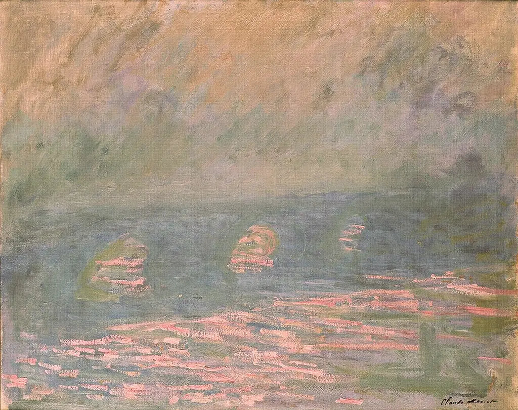 Reproduction du tableau « Le pont de Waterloo - Claude Monet » par Alpha Reproduction en peinture à l’huile
