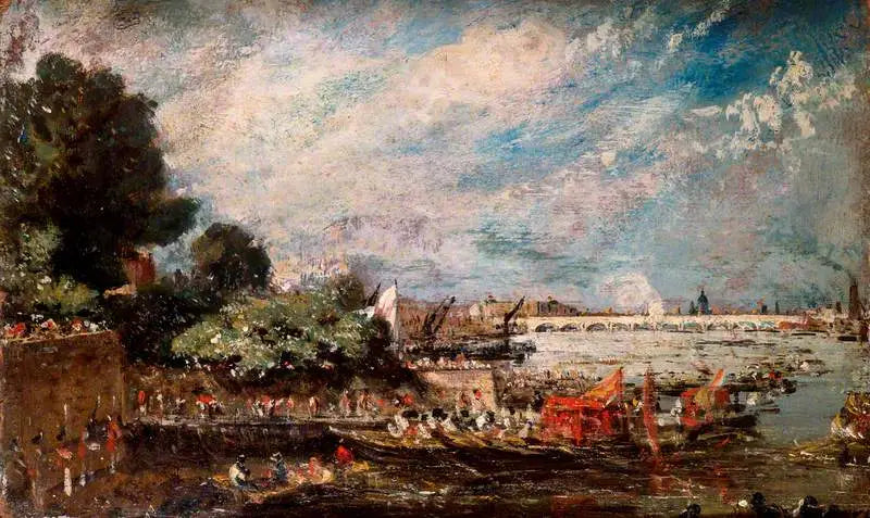Most Waterloo z schodów Whitehall - John Constable