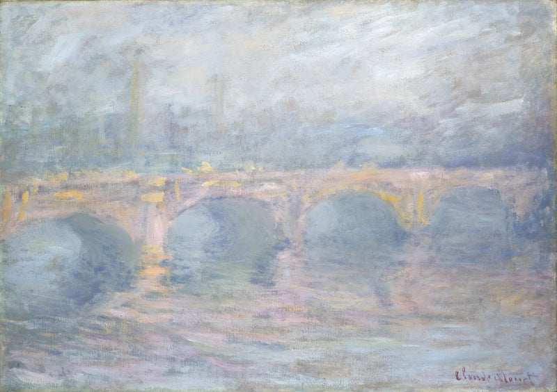 Most Waterloo, efekt różowy - Claude Monet