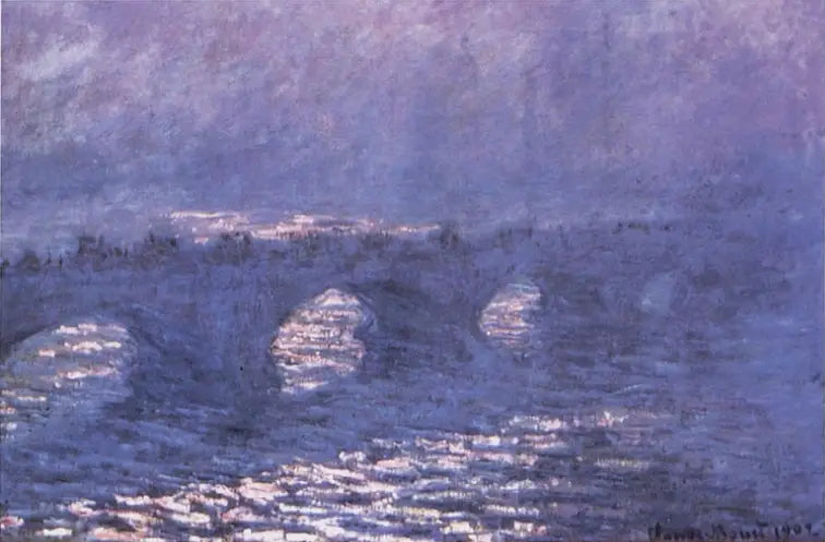 Most Waterloo, efekt słońca we mgle - Claude Monet