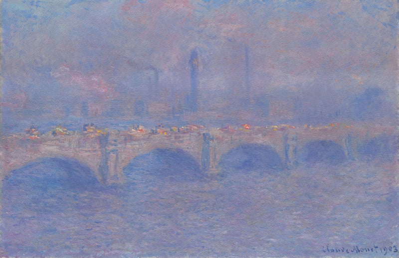 Most Waterloo, efekt światła słonecznego - Claude Monet
