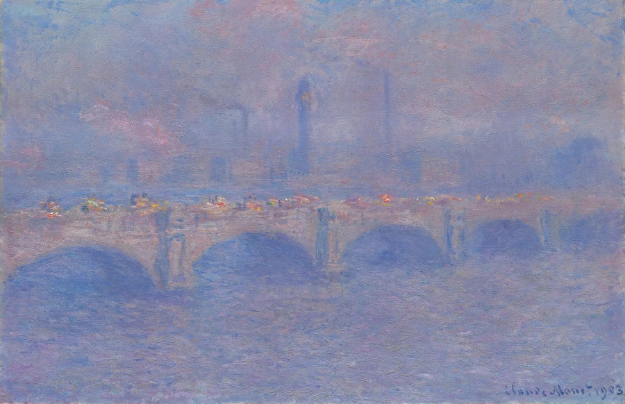 Most Waterloo, efekt światła słonecznego - Claude Monet