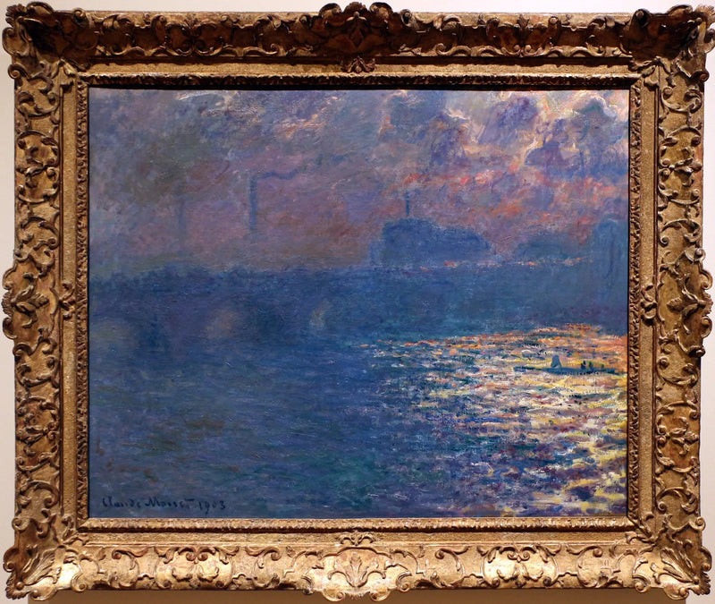Most Waterloo, efekt światła słonecznego - Claude Monet