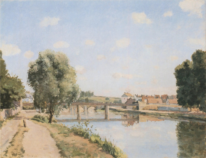 Most kolejowy, Pontoise - Camille Pissarro