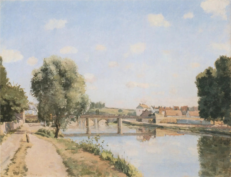Most kolejowy, Pontoise - Camille Pissarro