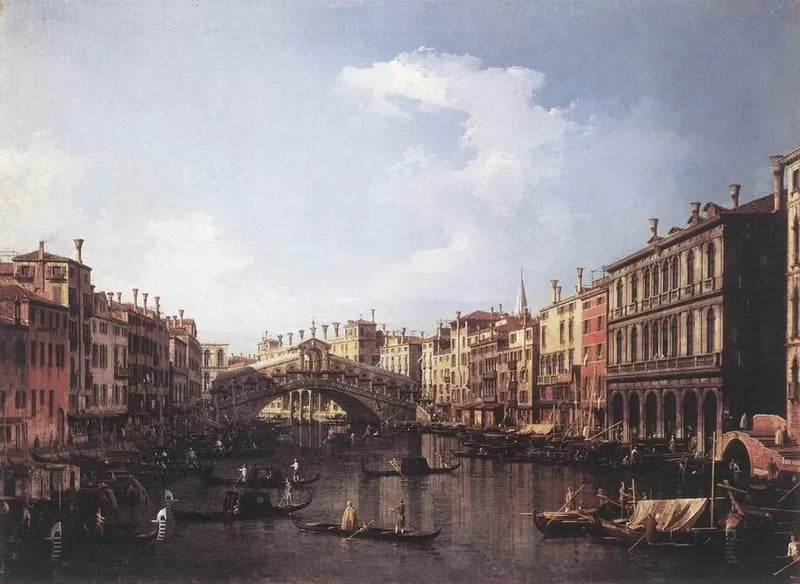 Most Rialto od południa - Canaletto
