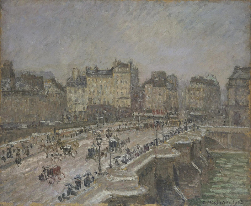 Most Neuf, Efekt Śniegu (Druga Seria) - Camille Pissarro