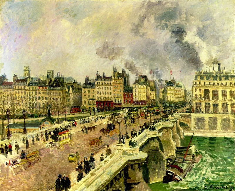 Most Nowy, wrak Bonne Mère - Camille Pissarro