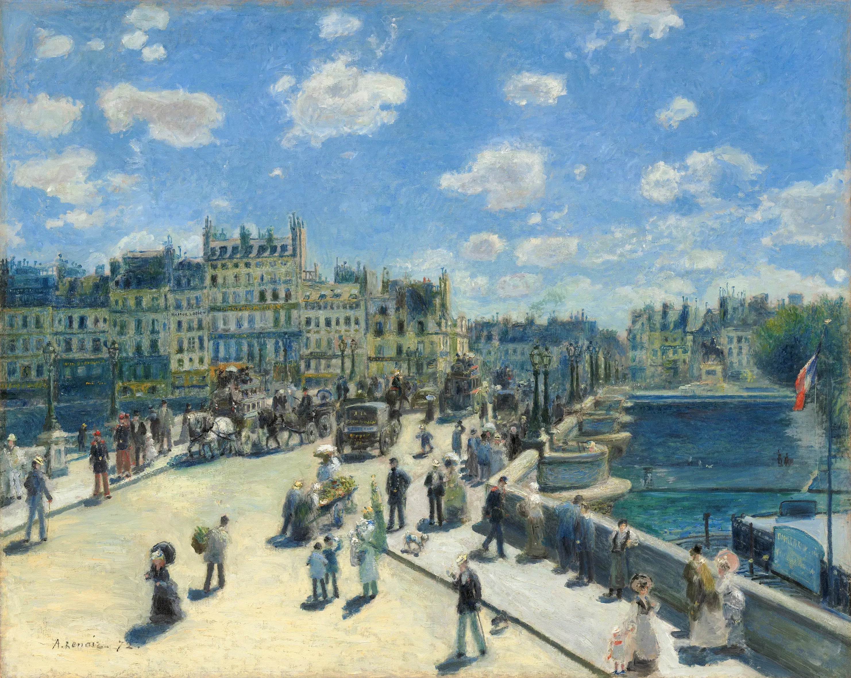 Le Pont-Neuf - Pierre-Auguste Renoir image 1 copie de tableau peinte à la main