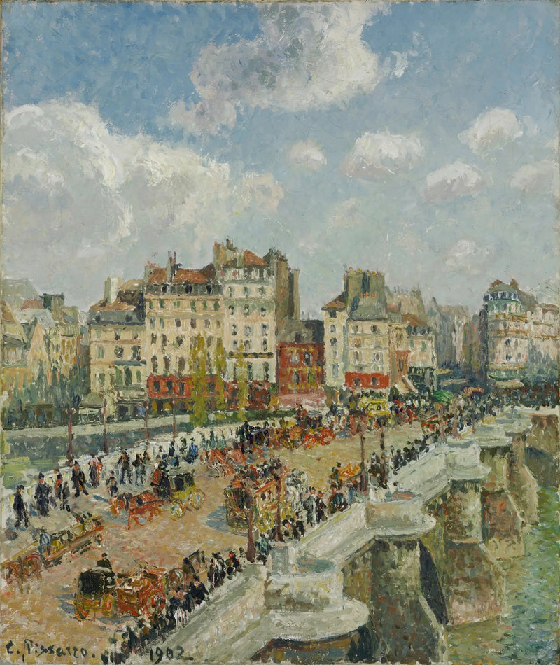 Most Nowy, Słońce (Druga seria) - Camille Pissarro