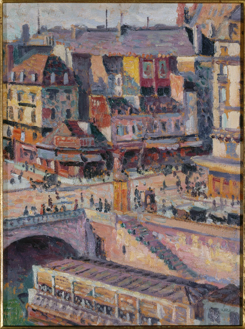 Most Świętego Michała i nabrzeże Orfèvres około 1905 - Maximilien Luce