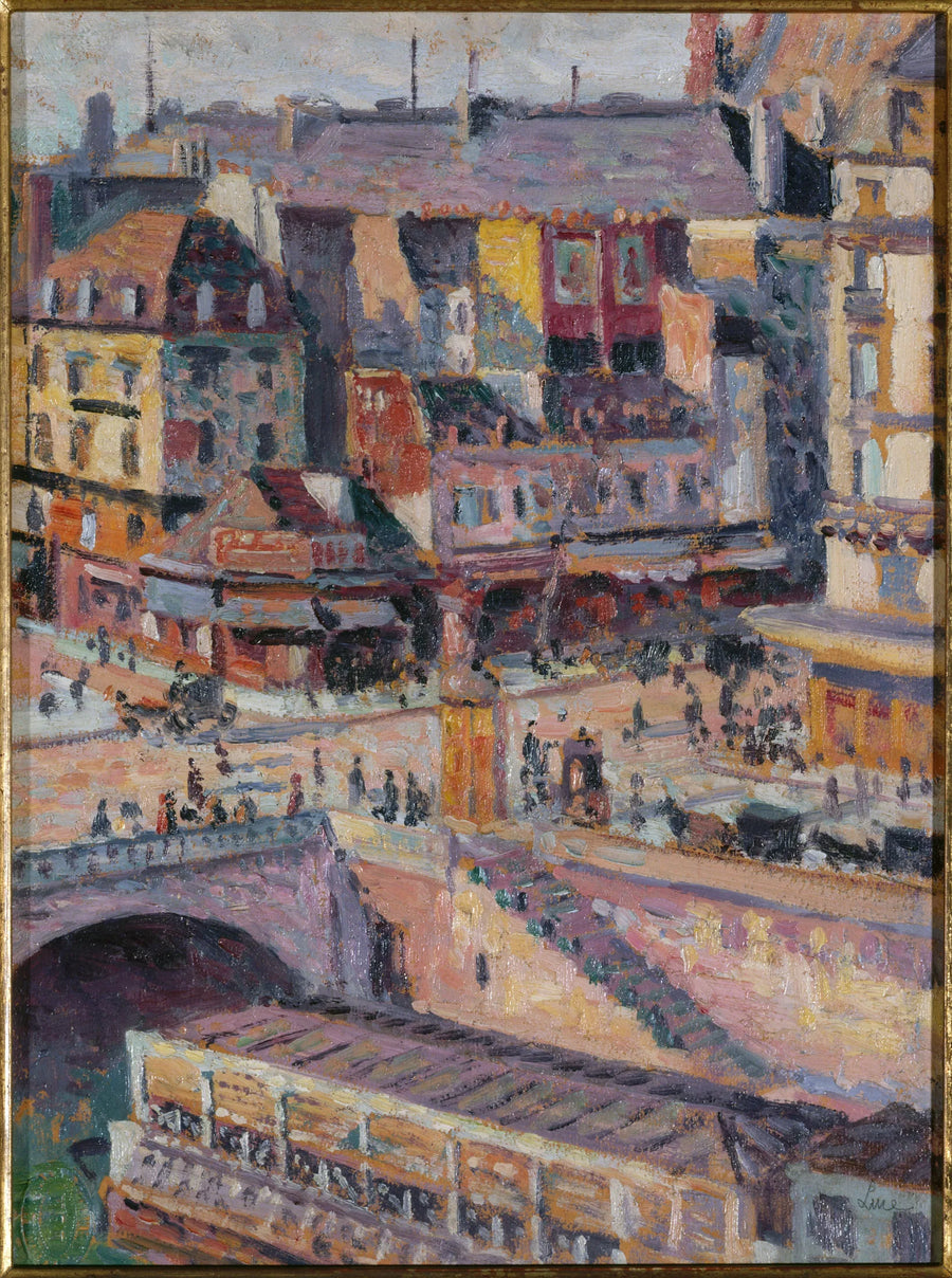 Most Świętego Michała i nabrzeże Orfèvres około 1905 - Maximilien Luce