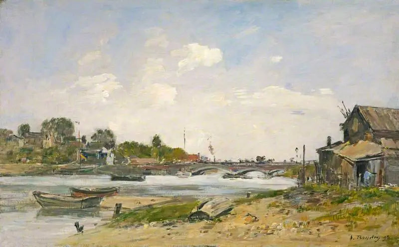 Most na Touques w Deauville - Eugène Boudin