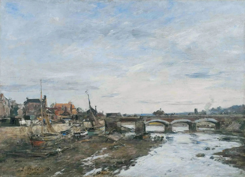 Most na rzece Touques w Trouville - Eugène Boudin