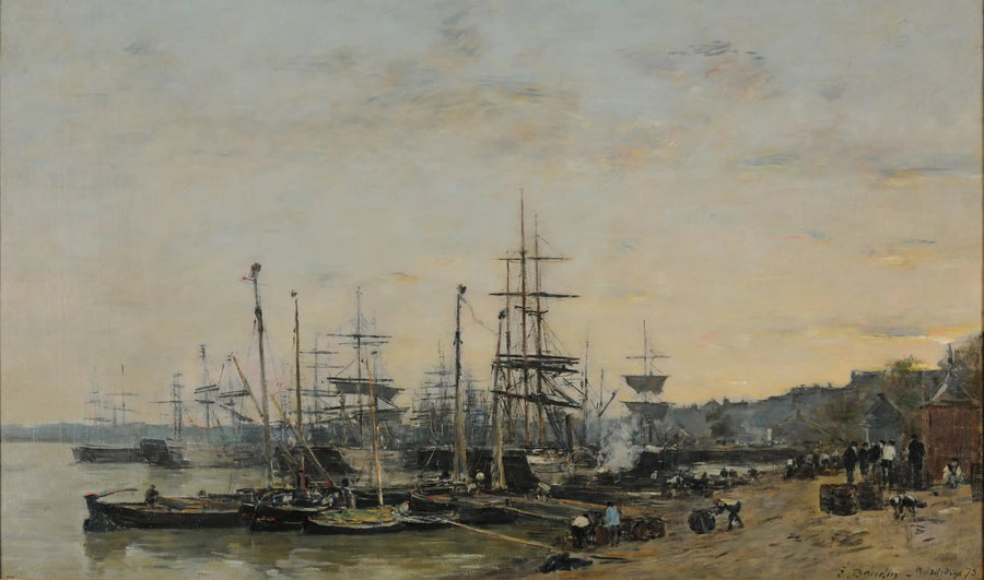 Port w Bordeaux, widok z nabrzeża Chartrons - Eugène Boudin