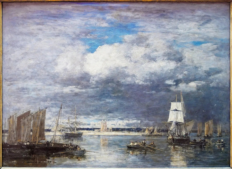 Port Camaret w burzowym niebie - Eugène Boudin
