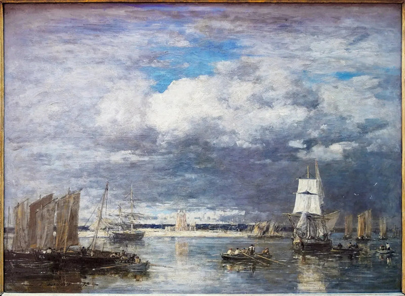 Port Camaret w burzowym niebie - Eugène Boudin