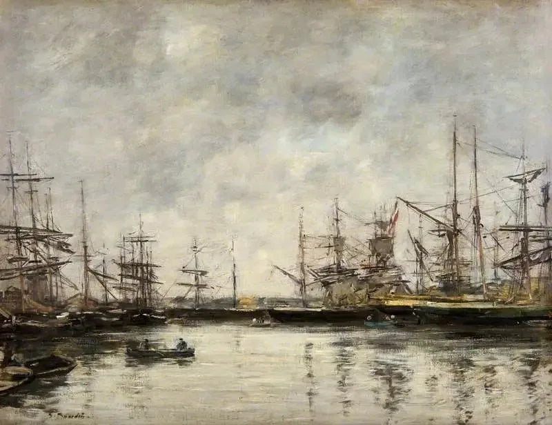 Port w Deauville - Eugène Boudin