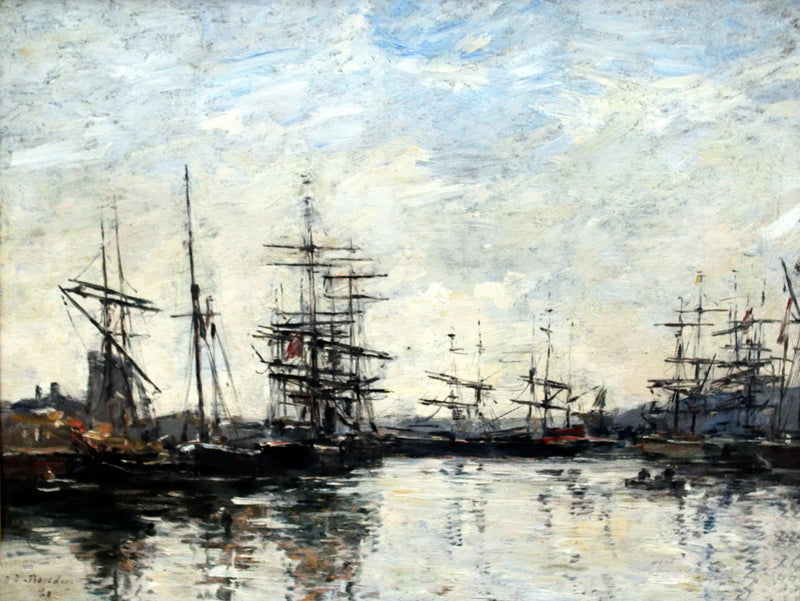 Port w Deauville - Eugène Boudin