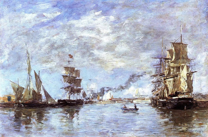 Port w Deauville - Eugène Boudin