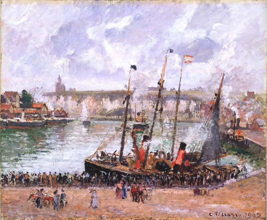 Port w Dieppe - Camille Pissarro