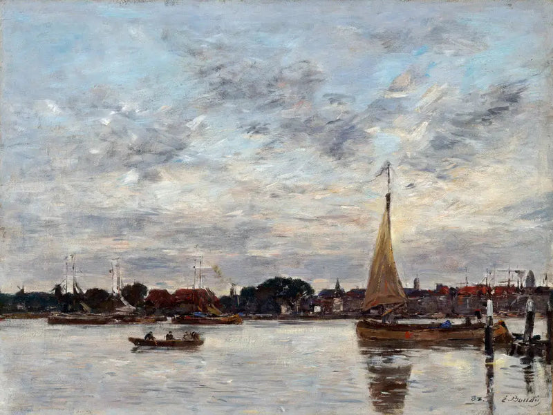 Port w Dordrecht - Eugène Boudin