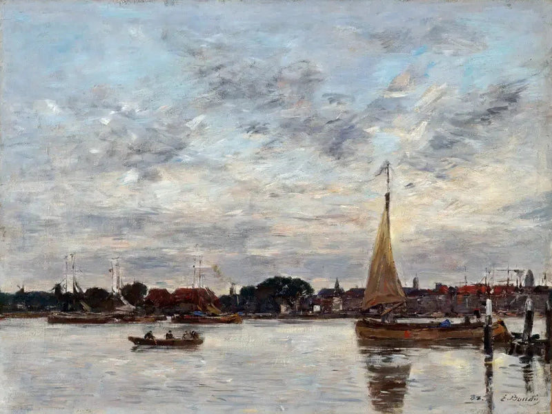 Port w Dordrecht - Eugène Boudin