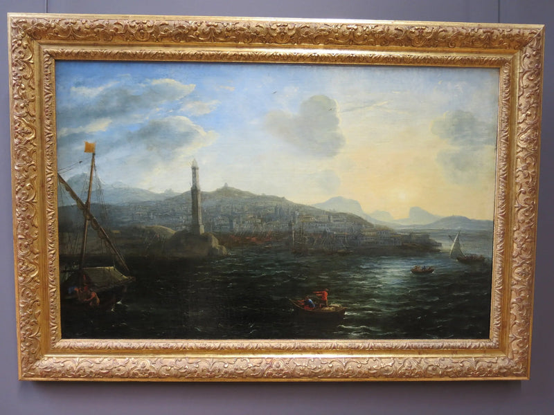 Port w Genu, widok z morza - Claude Lorrain
