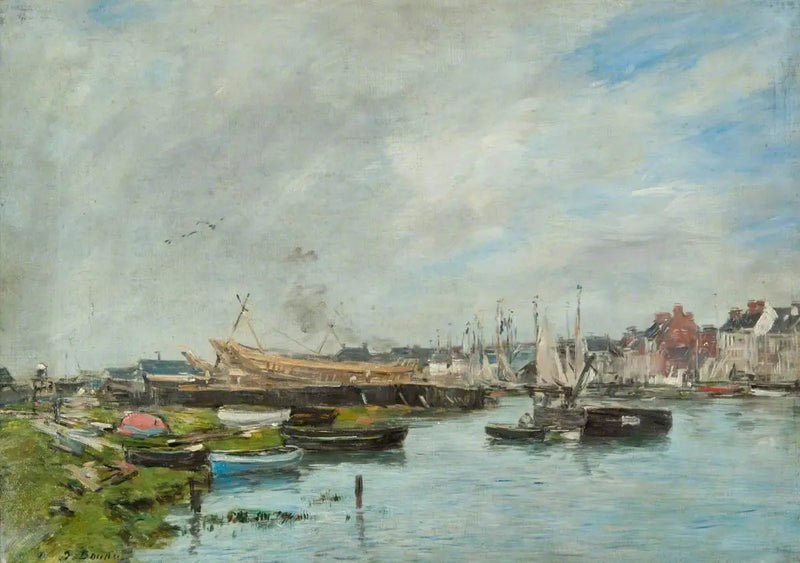 Port w Trouville, Stocznia - Eugène Boudin